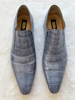 Zilli men blue crocodile skin loafers size 10 UK/11 US Authentic Retail 4500$